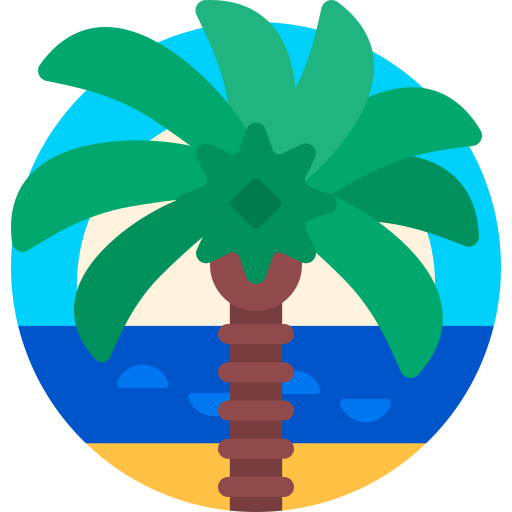 Palm tree Detailed Flat Circular Flat icon
