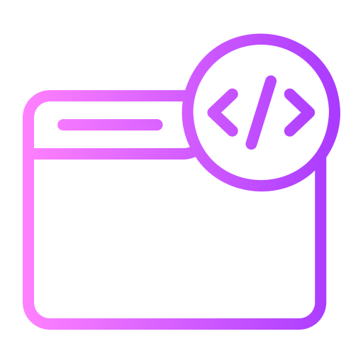 html Generic gradient outline icon