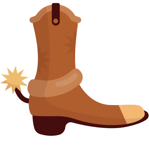 Cowboy boots Generic color fill icon