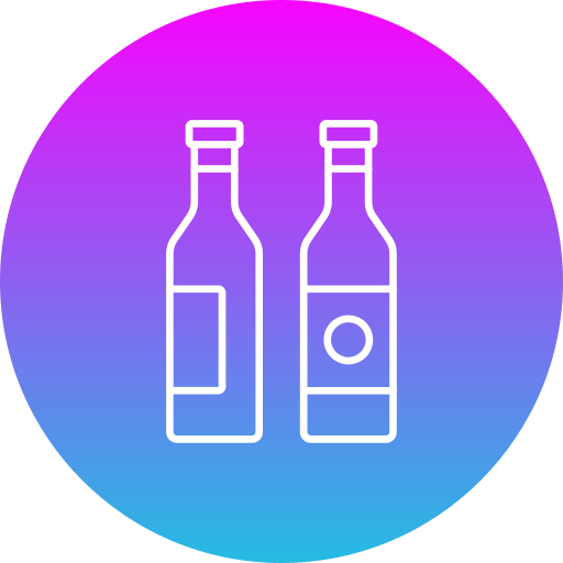 Wine bottles Generic gradient fill icon