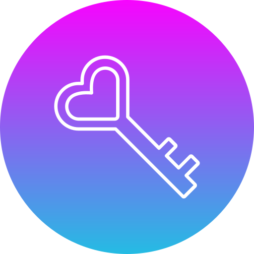 Love key Generic gradient fill icon
