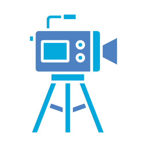 camara de video Generic color fill icono