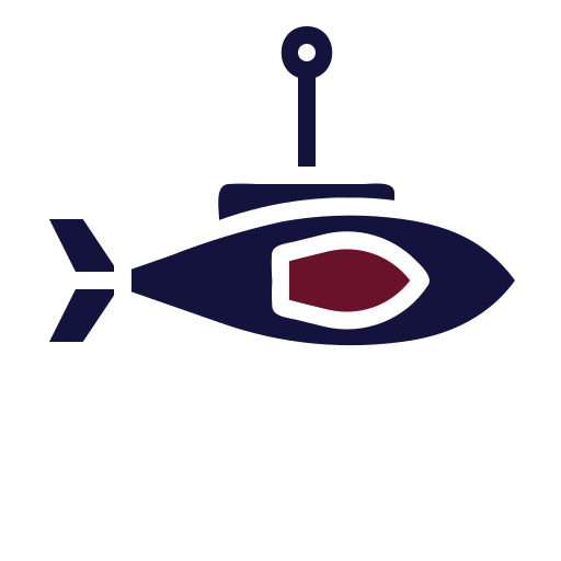 Łódź podwodna Generic color fill ikona