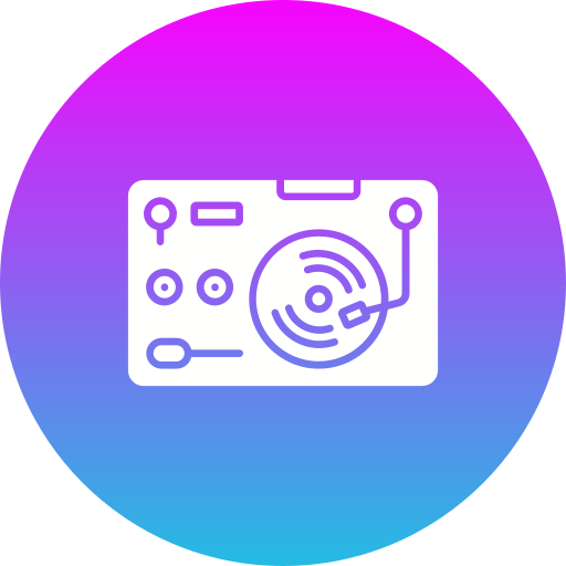 Turntable Generic gradient fill icon