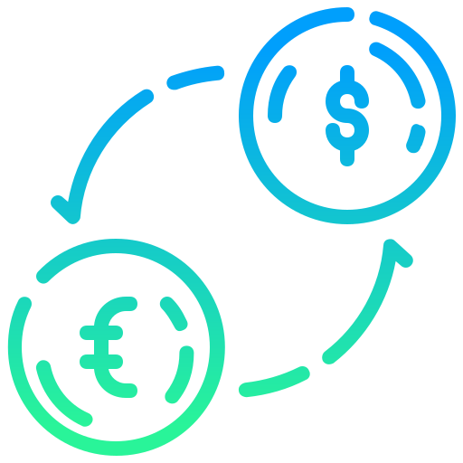 Currency Exchange Generic gradient outline icon