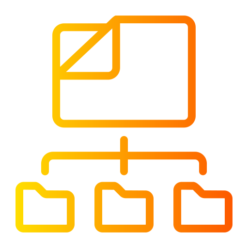 File management Generic gradient outline icon