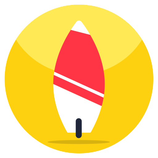 サーフィンボード Generic color fill icon