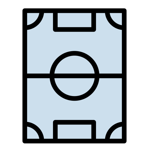 Футбольное поле Generic color lineal-color иконка