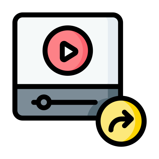 Video link Generic color lineal-color icon