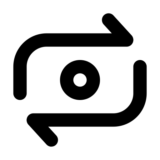 繰り返し可能 Generic black outline icon