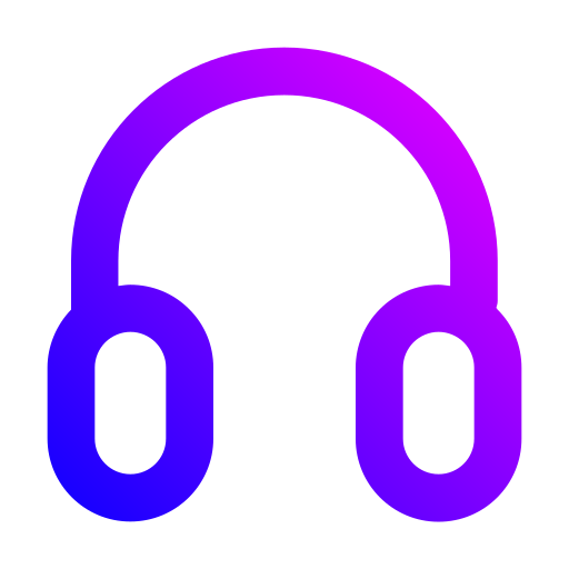Headphones Generic gradient outline icon