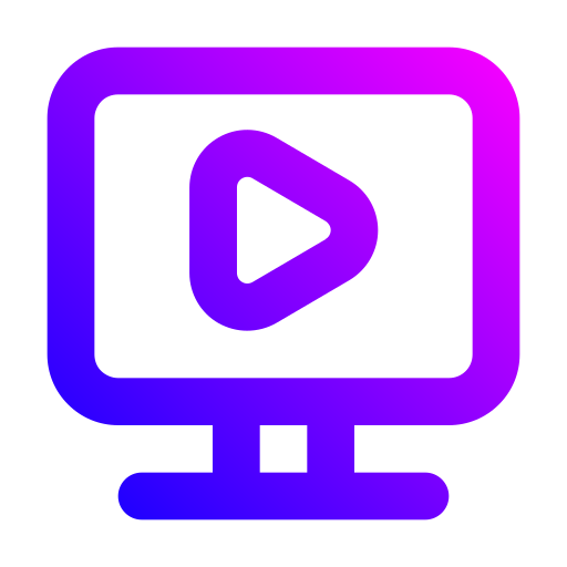 Video player Generic gradient outline icon