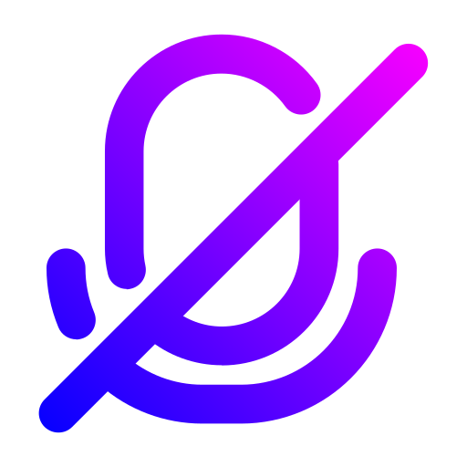 stilteknop Generic gradient outline icoon