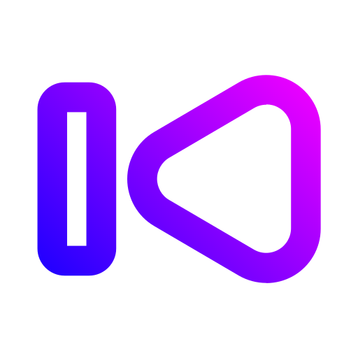 이전 트랙 Generic gradient outline icon