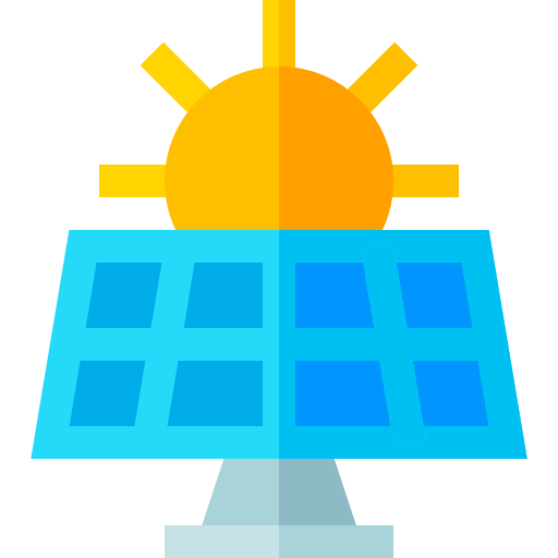 panel solar Basic Straight Flat icono