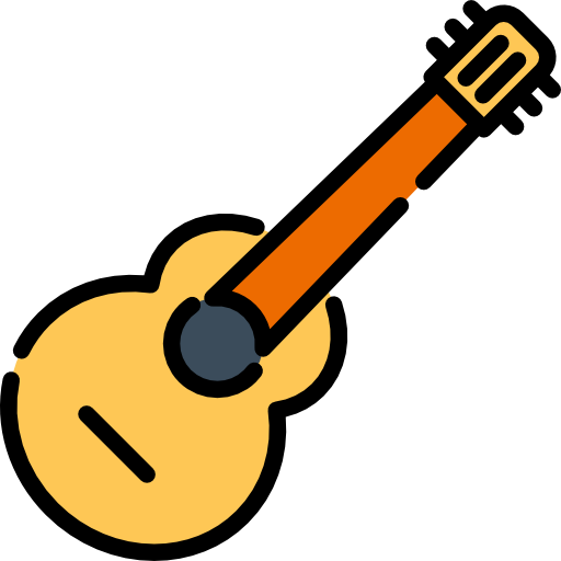 akustische gitarre Special Lineal color icon