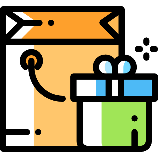 Gift Detailed Rounded Color Omission icon