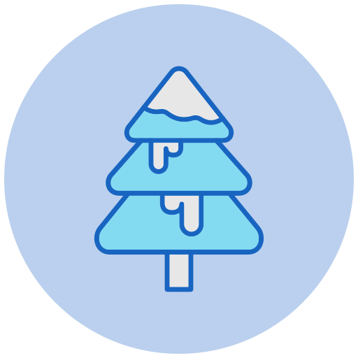 Зимнее дерево Generic color lineal-color иконка