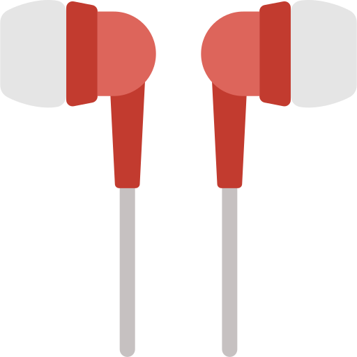 słuchawki douszne Generic color fill ikona