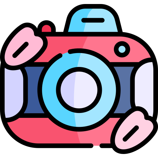 카메라 Kawaii Lineal color icon