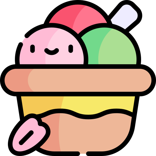 아이스크림 Kawaii Lineal color icon