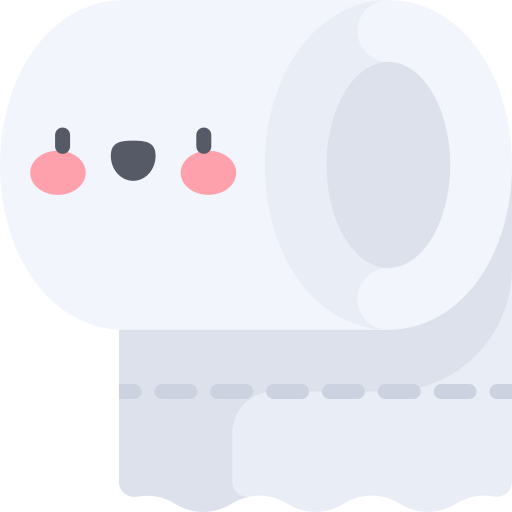 Toilet paper Kawaii Flat icon