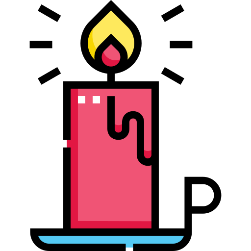 candle Detailed Straight Lineal color icon