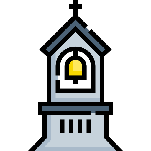 dzwonnica Detailed Straight Lineal color ikona