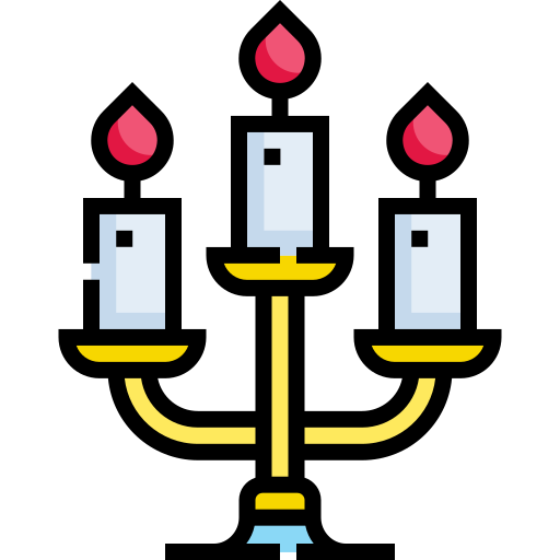 Candelabra Detailed Straight Lineal color icon
