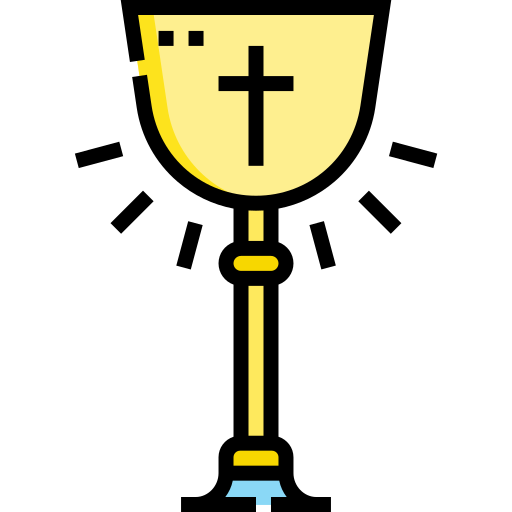 santo cáliz Detailed Straight Lineal color icono
