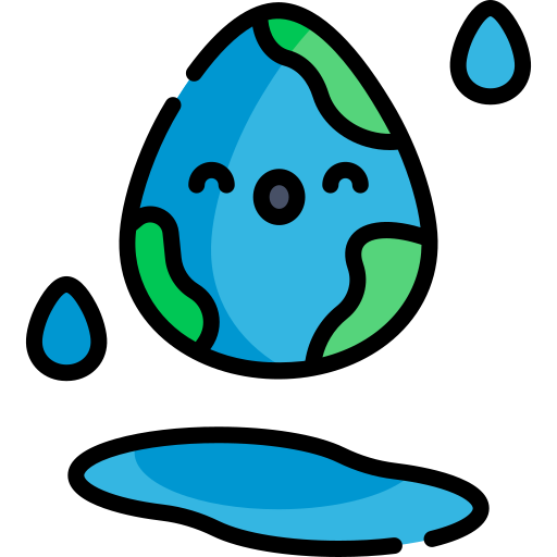 water Kawaii Lineal color icon