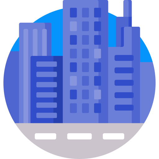 City Detailed Flat Circular Flat icon