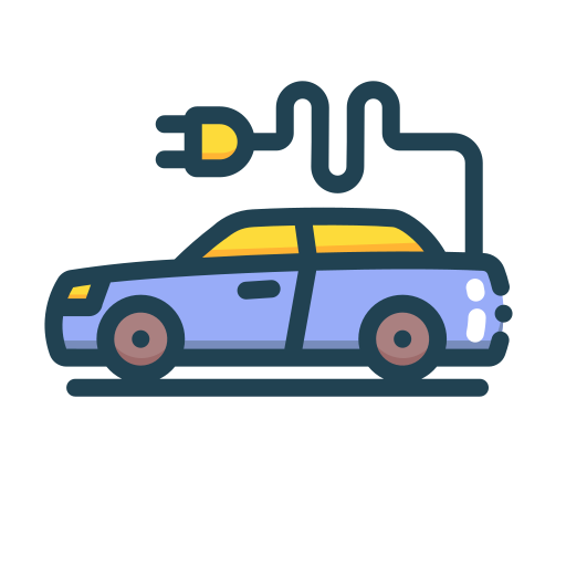 Электромобиль Generic color outline иконка