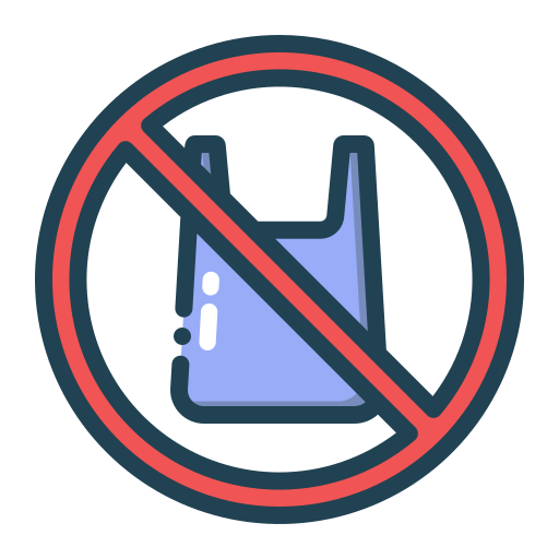 No plastic bags Generic color outline icon