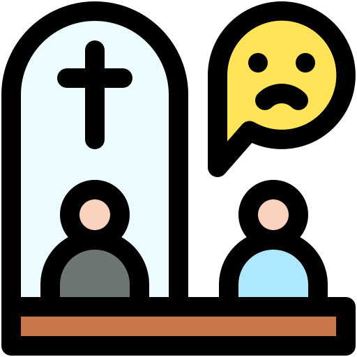 confessione Generic color outline icona