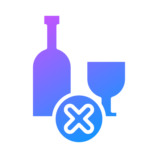 geen alcohol Generic gradient outline icoon
