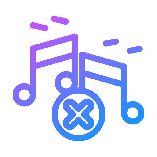 音楽なし Generic gradient outline icon