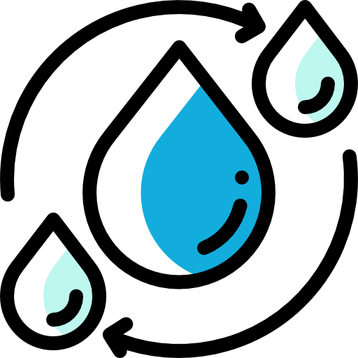 Water cycle Detailed Rounded Color Omission icon