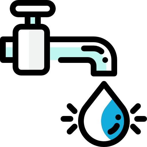 oszczędzaj wodę Detailed Rounded Color Omission ikona