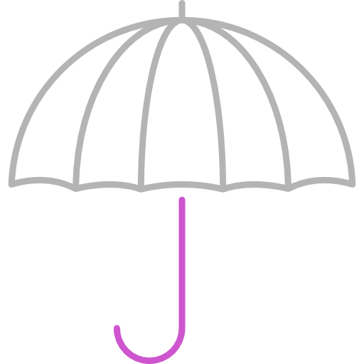 Umbrella Cubydesign Color Line icon