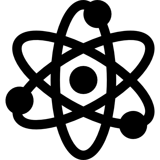Átomo Basic Straight Filled icono
