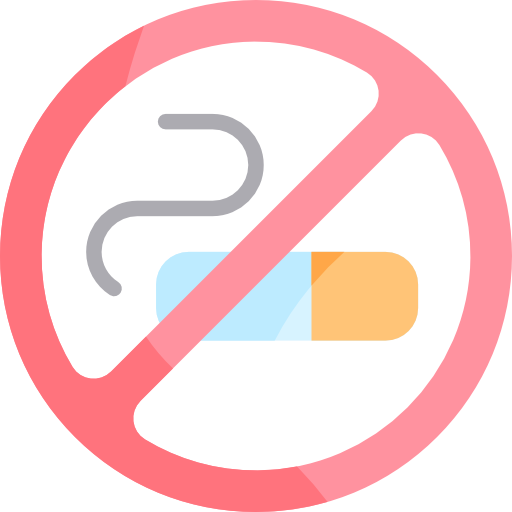 zakaz palenia Kawaii Flat ikona
