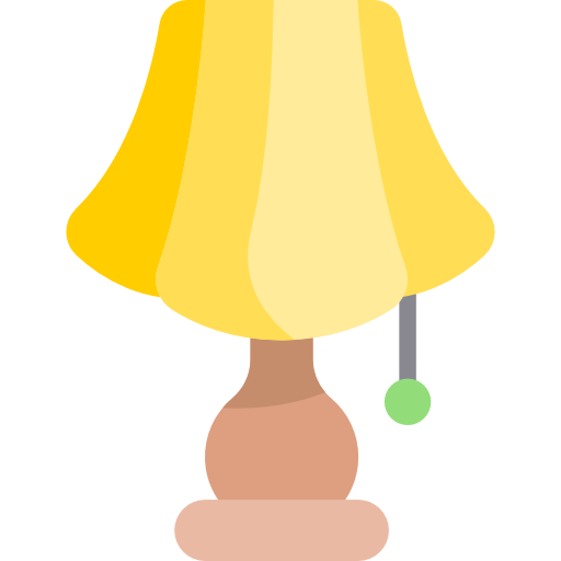 lámpara Kawaii Flat icono