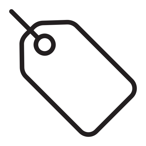Tag Generic black outline icon