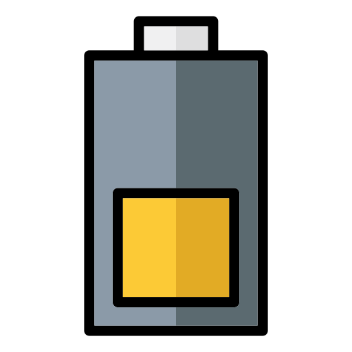 Половина батареи Generic color lineal-color иконка