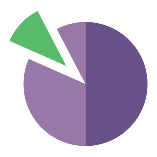 diagrama circular Generic color fill Ícone