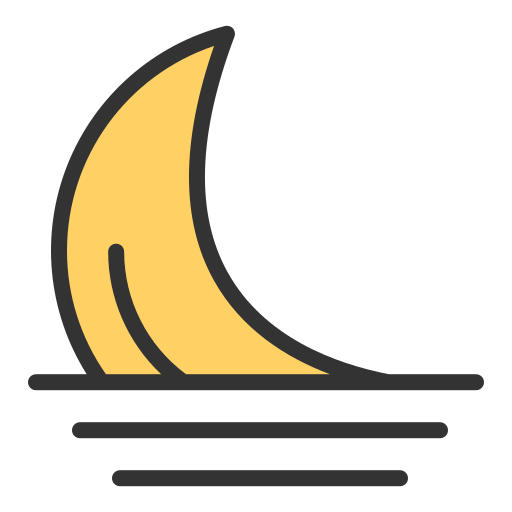 Crescent Generic color outline icon