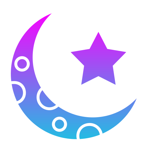 luna crescente Generic gradient outline icona