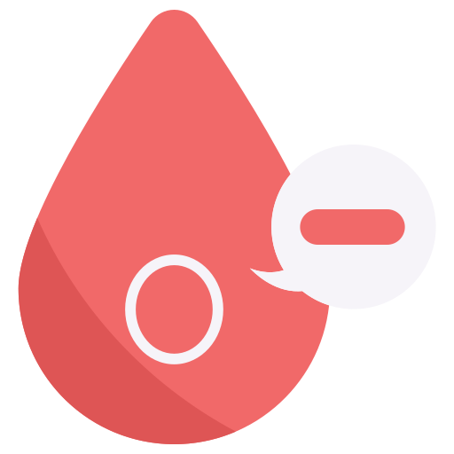 bloedgroep 0- Generic color fill icoon
