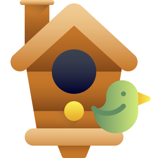 dom dla ptaków Generic gradient fill ikona